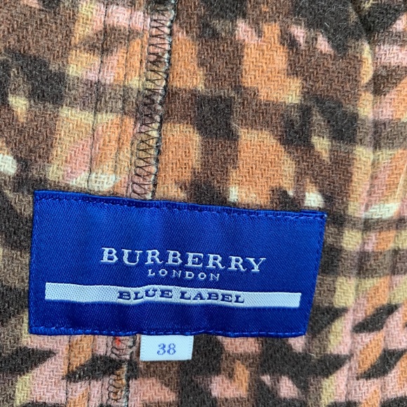 Burberry blue label tweed cape coat 3/4 sleeve - Picture 5 of 8
